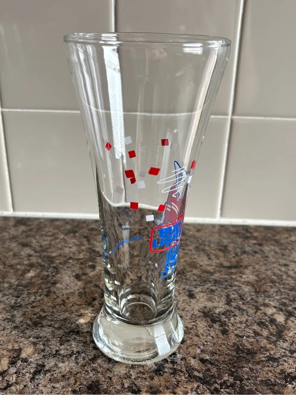 Vintage 1987 Bud Light Spuds MacKenzie Beer Party Animal Glasses - Set of 4
